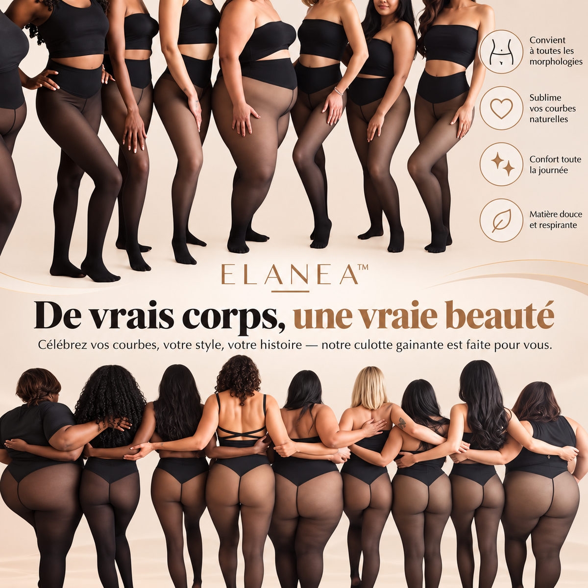 ELANEA™SculptFit | Collant Thermique Effet Seconde peau